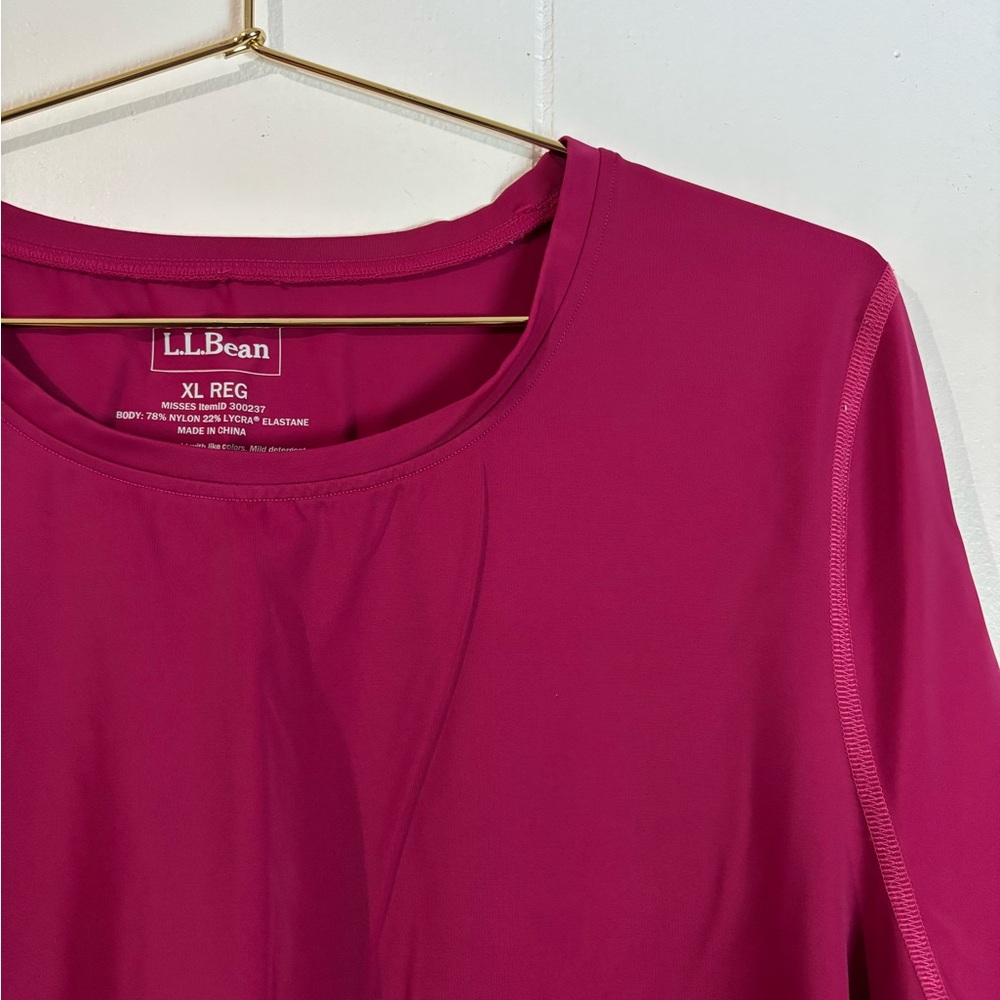 L.L. Bean Women’s Bright Magenta Long-Sleeve Performance Top